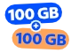 100 + 100 GB mobilních dat