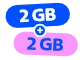 2 GB + 2 GB mobilních dat