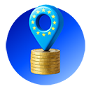  vlajka Evropské unie a Eura