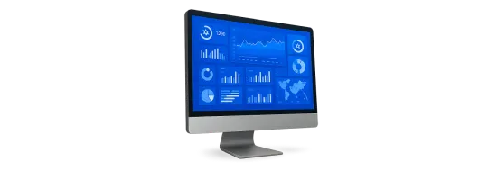 Grafy a tabulky na monitoring sítě na monitoru
