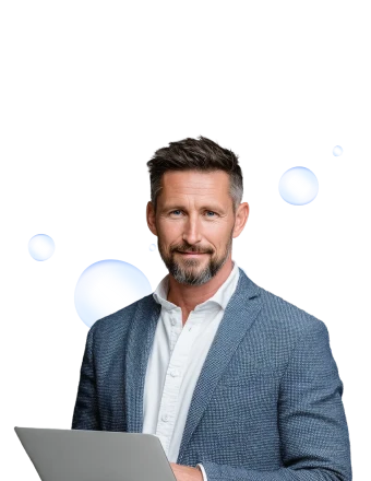 Podnikatel s notebookem