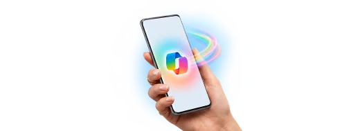 Logo aplikace Copilot v chytrém telefonu