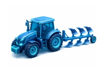 Traktor s pluhem