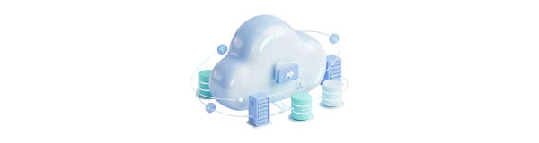 3D ikona cloudu a infrastruktury
