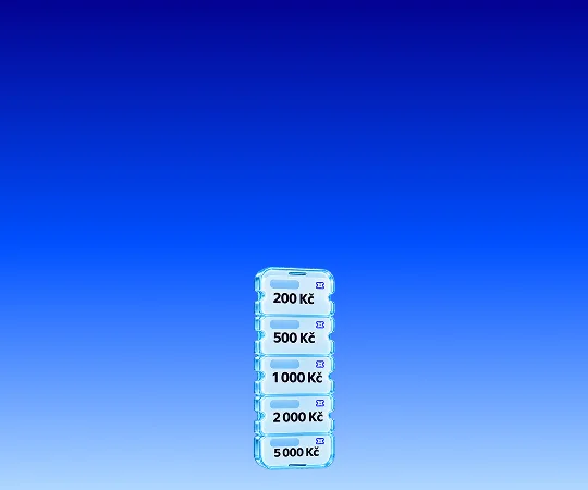 telefon složený z poukázek