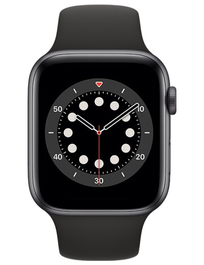 Apple Watch Series 6 40mm Space Gray Aluminium Black Sport Band | O2